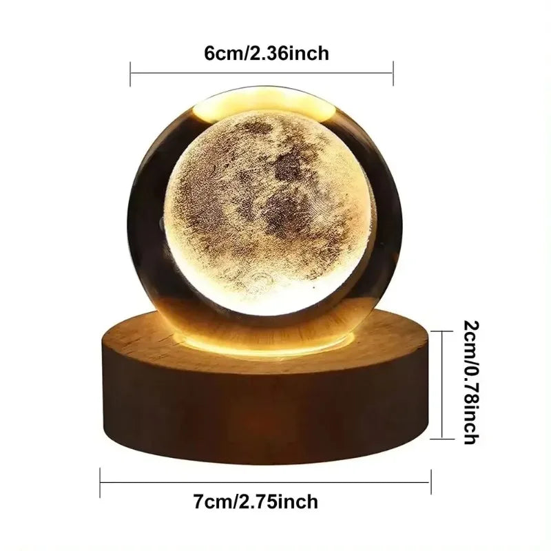3D crystal ball light