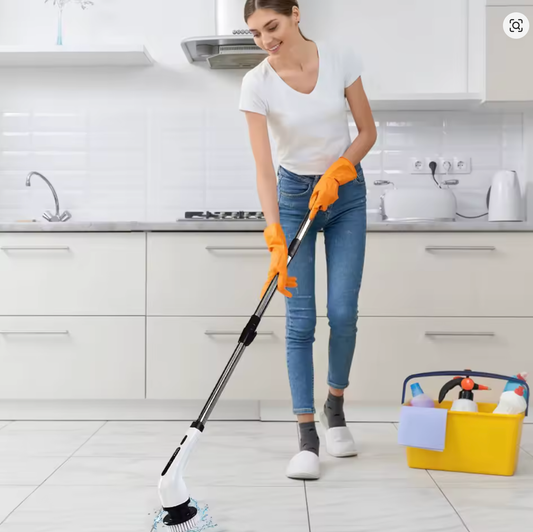 Electric Cleaning Brush Anti-Slip Cordless Spin Scrubber Rechargeable Handheld Floor Washing Brush Multifunction Cleaning Gadget