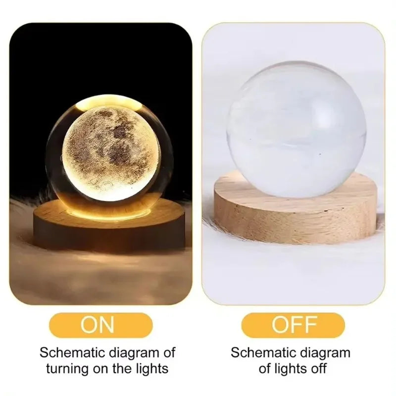 3D crystal ball light