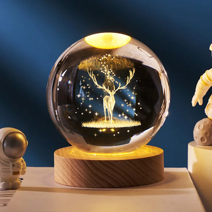 3D crystal ball light